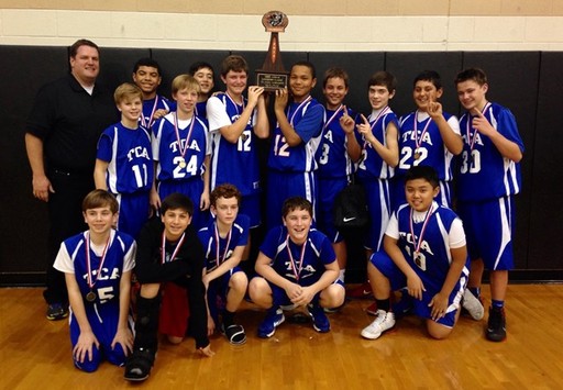 TCA seventh grade boys basketball team